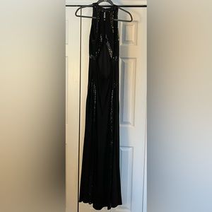 Ultra Sexy Beaded Black a open Back Dress size 10